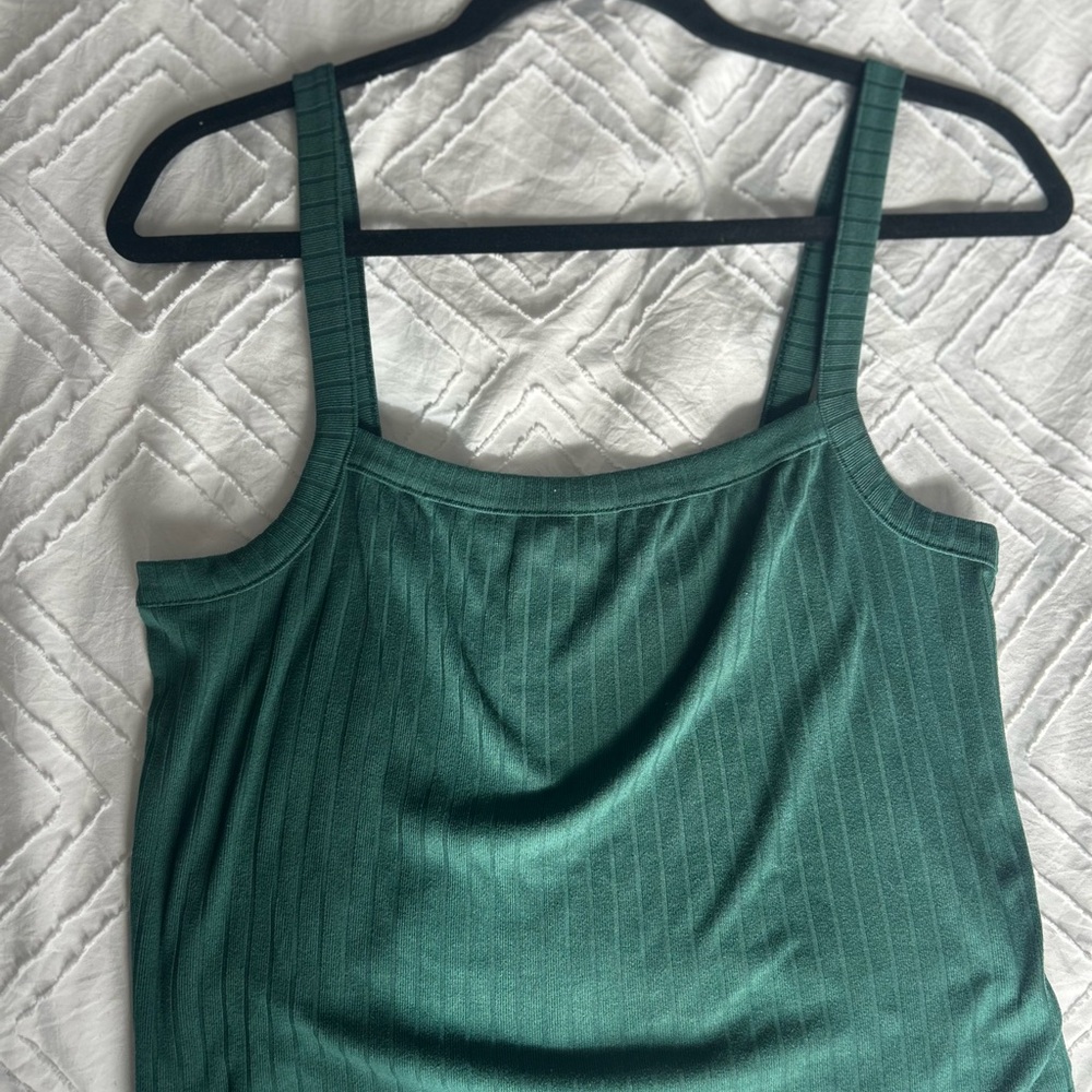 Ardene Forest Green Ribbed Cami Tank